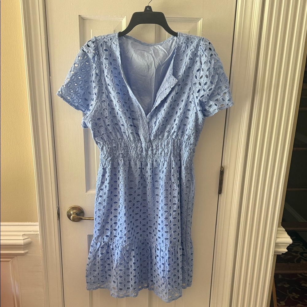 Blue Eyelet Dress